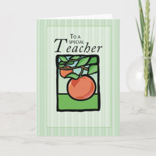 Teacher Apple Thank You Card