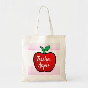 Teacher Apple Tote Bag