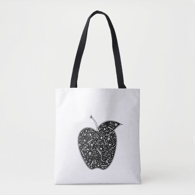 Teacher apple tote bag (Front)