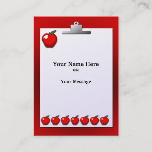 Teacher Apples Chubby Business Card