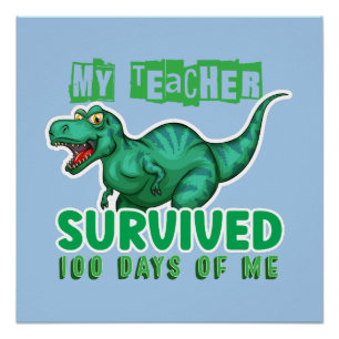 Teacher Appreciation   100 Days Of School Shirt Poster