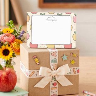 Teacher appreciation Apple School Pattern  Post-it Notes