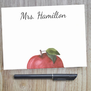 Teacher Appreciation Apple Watercolor Post-it Note