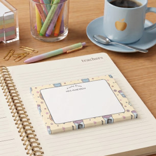 Teacher appreciation Art Supplies Pattern Post-it Notes