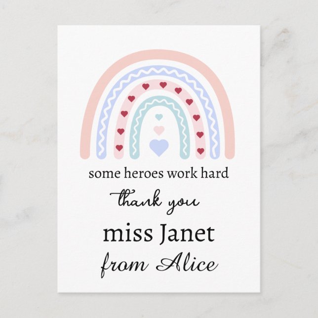 Teacher Appreciation - Best Teacher Ever Present Postcard (Front)