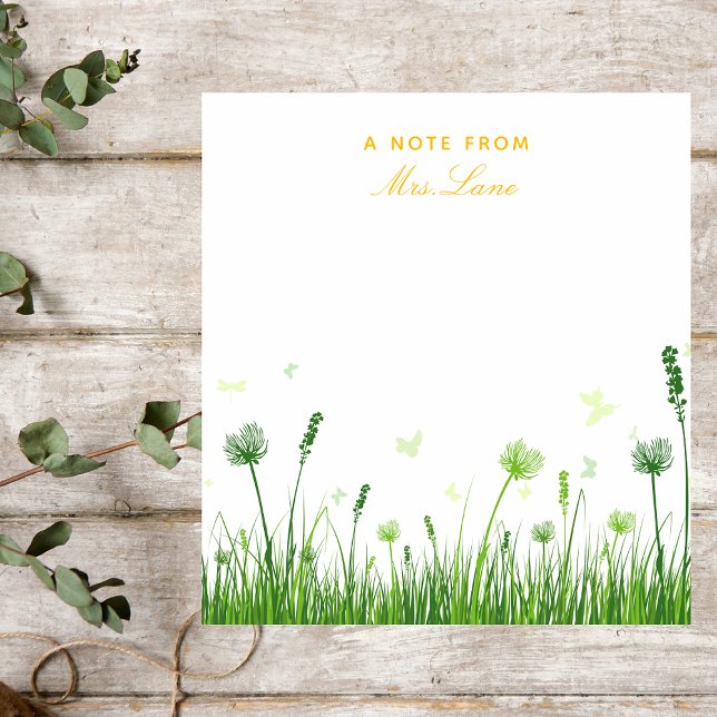 Teacher Appreciation Boho Floral  Notepad (Creator Uploaded)