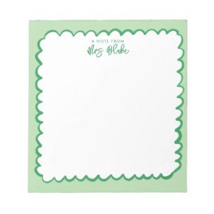 Teacher Appreciation Bold Color Border Notepad