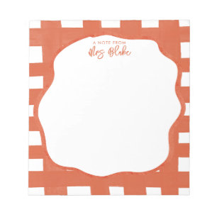 Teacher Appreciation Bold Color Border Notepad