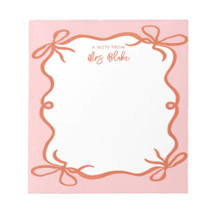 Teacher Appreciation Bold Color Border Notepad