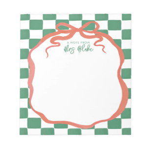 Teacher Appreciation Bold Color Border Notepad