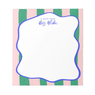 Teacher Appreciation Bold Colour Border Notepad