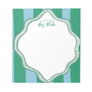 Teacher Appreciation Bold Colour Border Notepad