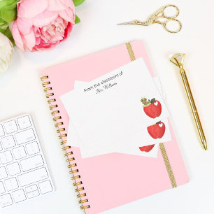 Teacher Appreciation Bookworm Apple Classroom Gift Card