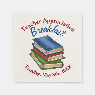 Teacher Appreciation Breakfast Retirement Party Napkin