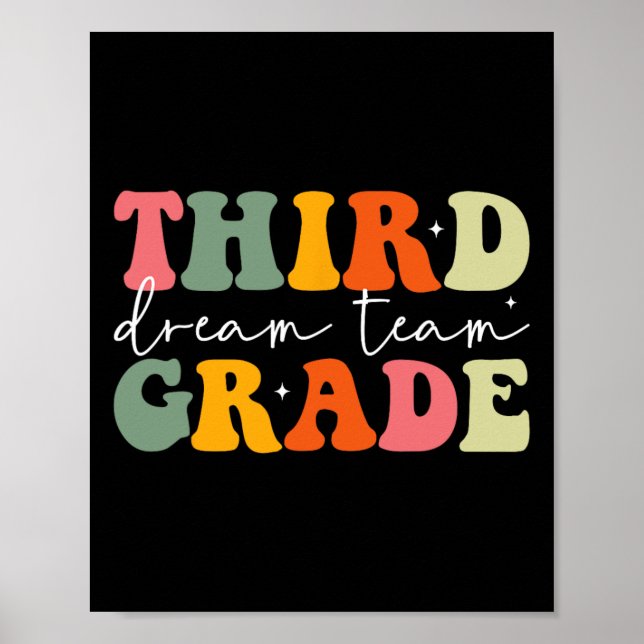 Teacher Appreciation Byck To School Third Grade Dr Poster (Front)