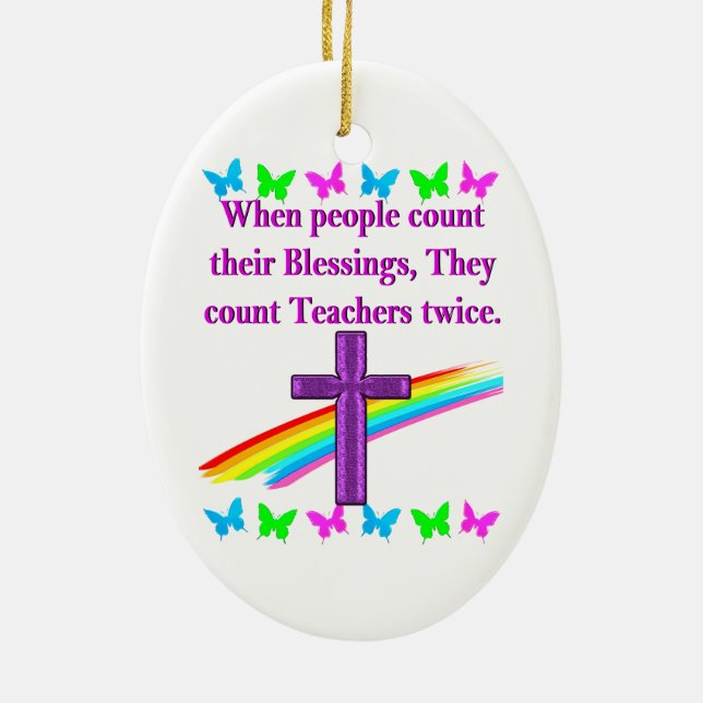 TEACHER APPRECIATION CERAMIC TREE DECORATION (Back)