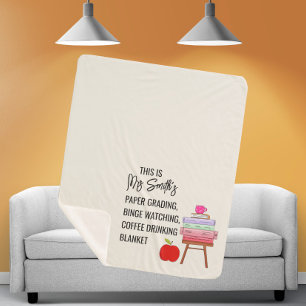 Teacher appreciation cosy blanket gift