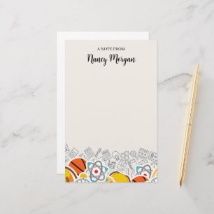 Teacher Appreciation Crayon School Supplies Name Stationery