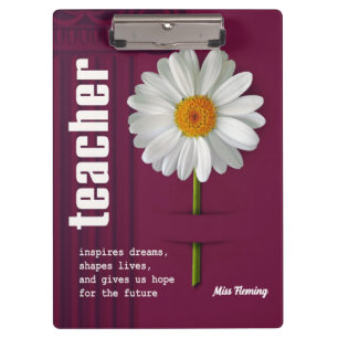 Teacher Appreciation Custom Name Gift Clipboard