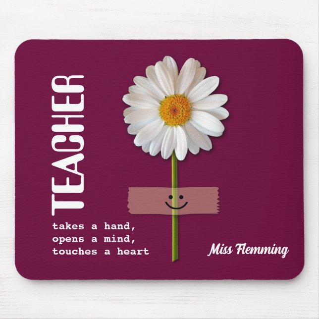 Teacher Appreciation Custom Name Gift Mouse Pad (Front)
