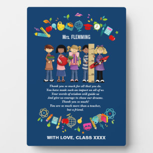 Teacher Appreciation Custom Name Gift Plaque