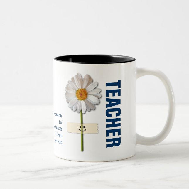 Teacher Appreciation Custom Name Gift  Two-Tone Coffee Mug (Right)