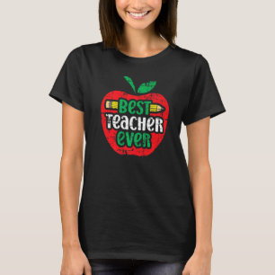 teacher appreciation day best teacher ever apple p T-Shirt