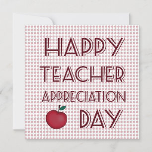 Teacher appreciation day thank you card