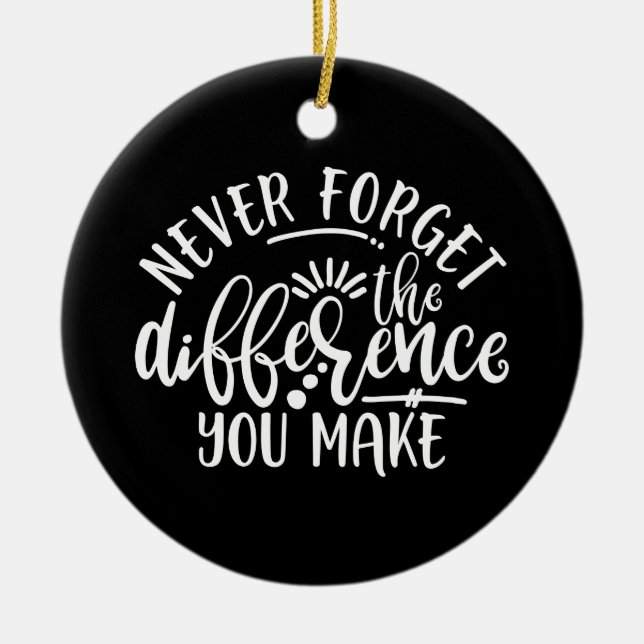 Teacher Appreciation Design Idea Ceramic Tree Decoration (Front)