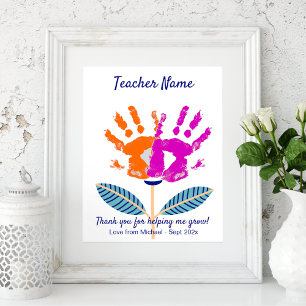 Teacher Appreciation DIY Handprint Template Poster