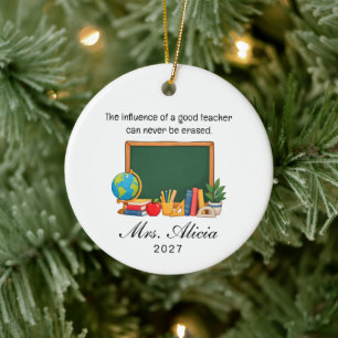Teacher Appreciation Educator Thank You Keepsake Ceramic Tree Decoration