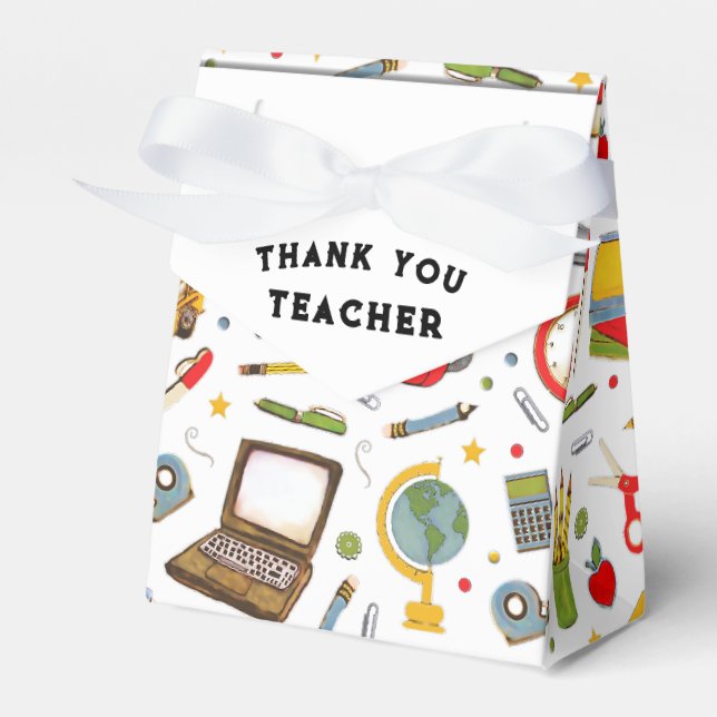 Teacher Appreciation Gift Favour Box (Front Side)