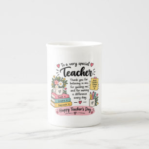 Teacher Appreciation Gift Happy Teacher's Day Bone China Mug