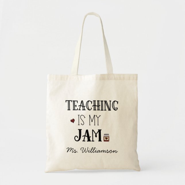 Teacher Appreciation Gift  Personalized Tote Bag (Front)
