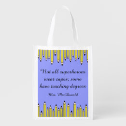 Teacher appreciation gift reusable grocery bag