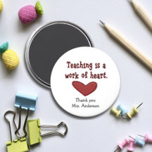 Teacher Appreciation Heart Gift Magnet 