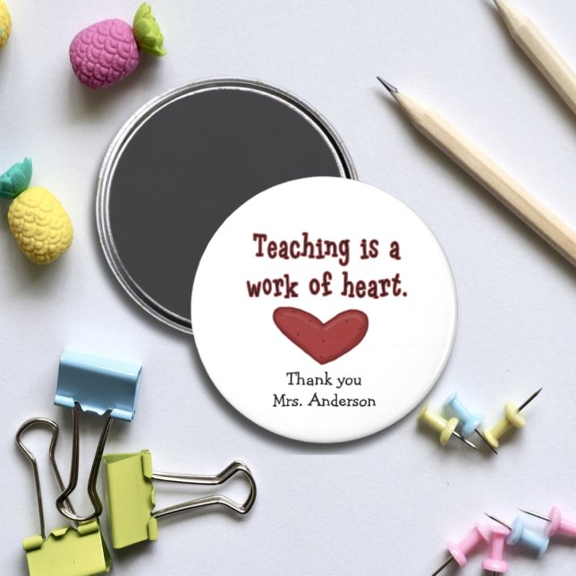 Teacher Appreciation Heart Gift Magnet  (Creator Uploaded)