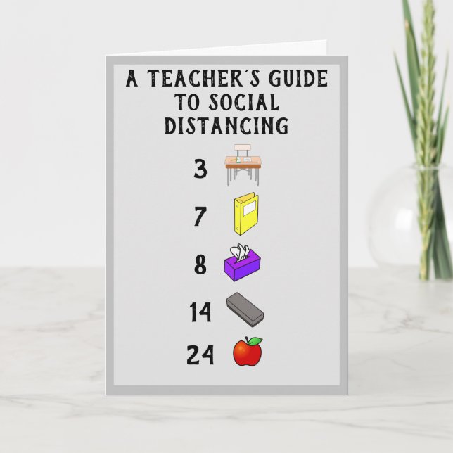 Teacher Appreciation in a distancing world Card (Front)