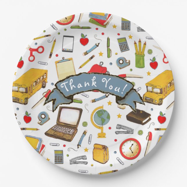 Teacher Appreciation Luncheon Paper Plates (Front)