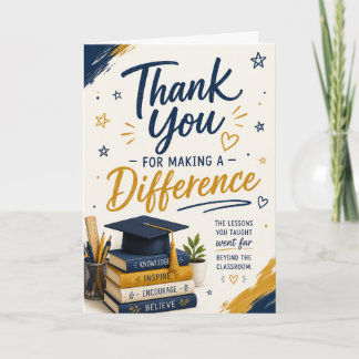 Teacher Appreciation | Making a Difference Card