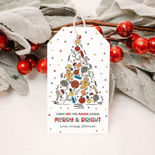 Teacher Appreciation Merry and Bright Christmas Gift Tags
