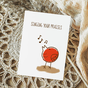 Teacher Appreciation Messy Little Bird Thank You Postcard