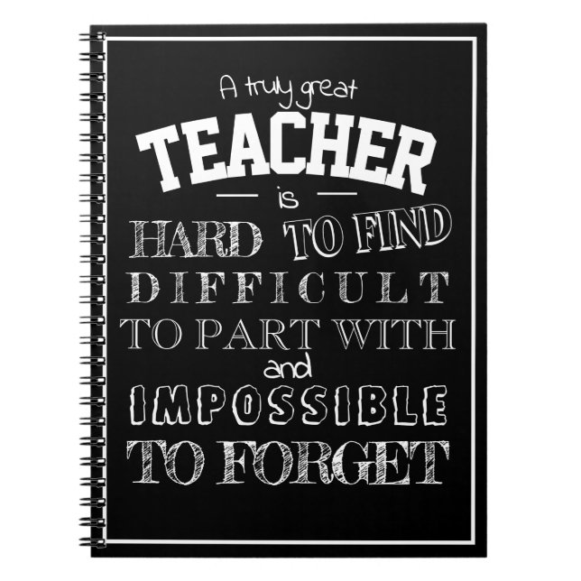 Teacher Appreciation Notebook Thank you Gift (Front)