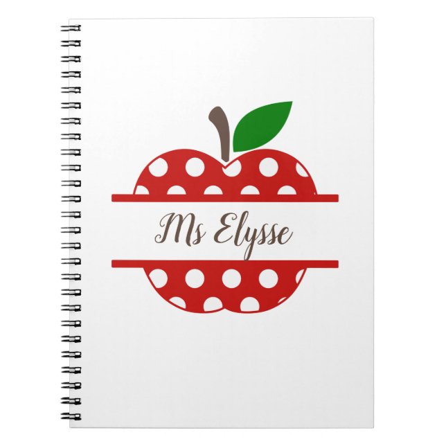 Teacher Appreciation Notebooks - Apple Split (Front)