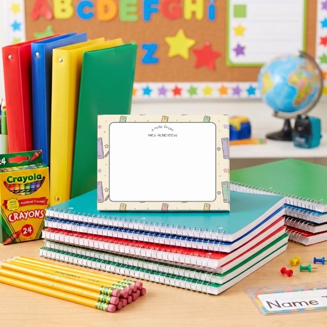 Teacher appreciation Pastel Ruler Pattern  Post-it Notes (Creator Uploaded)
