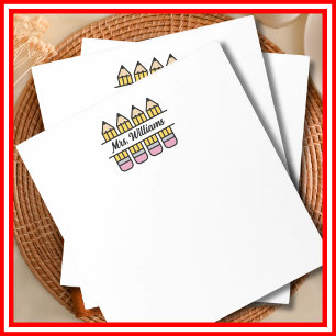 Teacher Appreciation Pencil Back To School Notepad