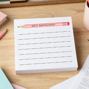 Teacher Appreciation Pencil Illustration Custom  Post-it Notes