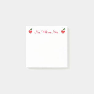 teacher appreciation personalised cute hearts  post-it notes
