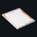 Teacher Appreciation Personalised School Notepad<br><div class="desc">This To do list notepad design features a beautiful hand-painted abstract art. You can personalise the text with your name and use it for any occasion or business. More unique personalised stationeries are available at my Zazzle store ByEunMee.</div>