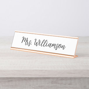 Teacher Appreciation Present Office Decor Custom Desk Name Plate